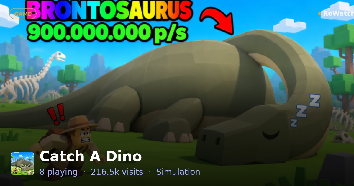 Catch A Dino Player Count & Live Stats — RoWatcher