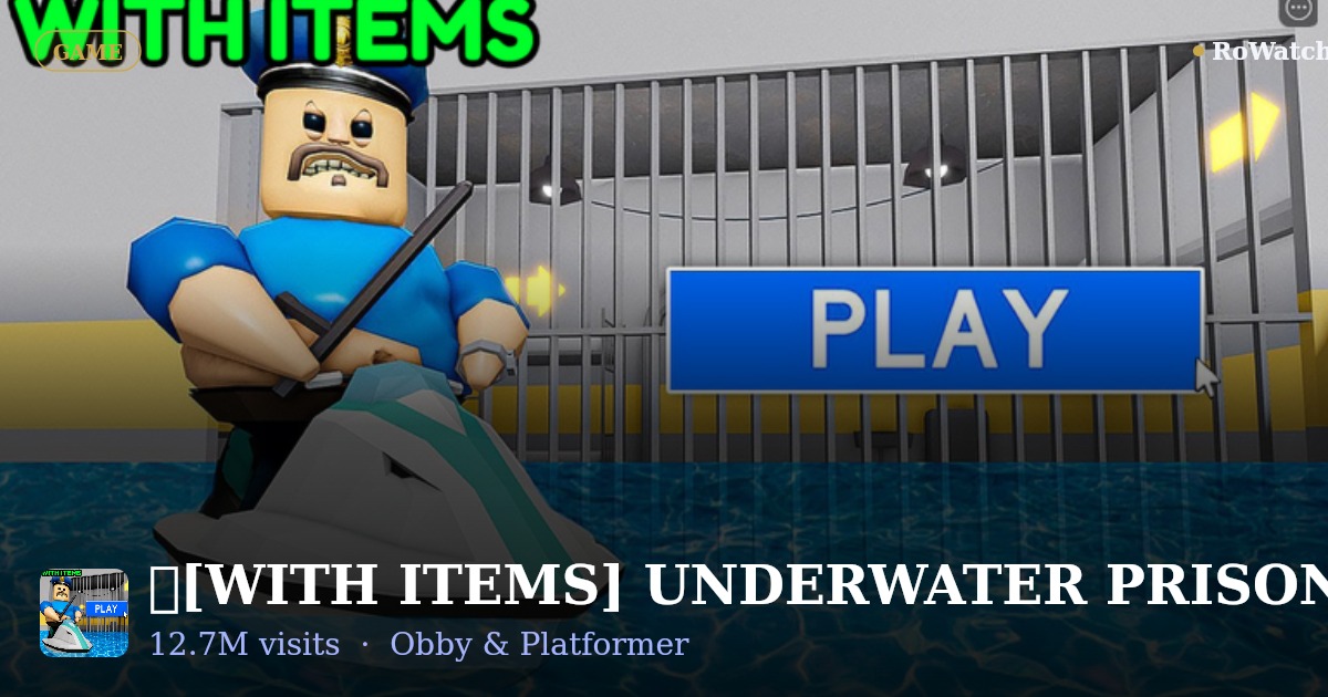 🌊[WITH ITEMS] UNDERWATER PRISON RUN ESCAPE! Player Count & Live Stats ...