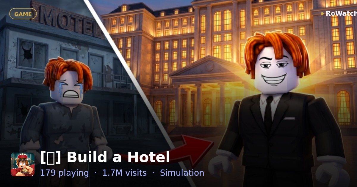 [🏨] Build a Hotel Player Count & Live Stats — RoWatcher
