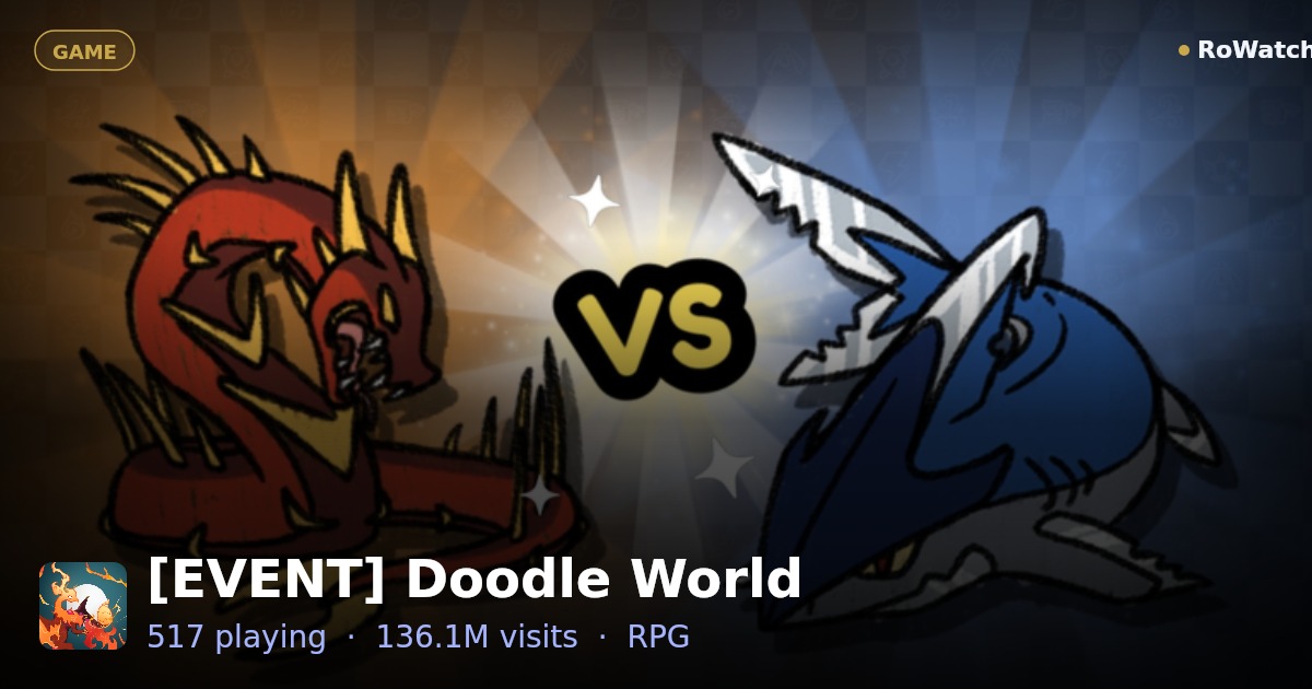 [EVENT] Doodle World Player Count & Live Stats — RoWatcher