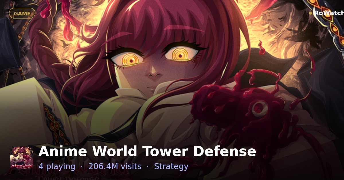 Anime World Tower Defense Player Count & Live Stats — RoWatcher