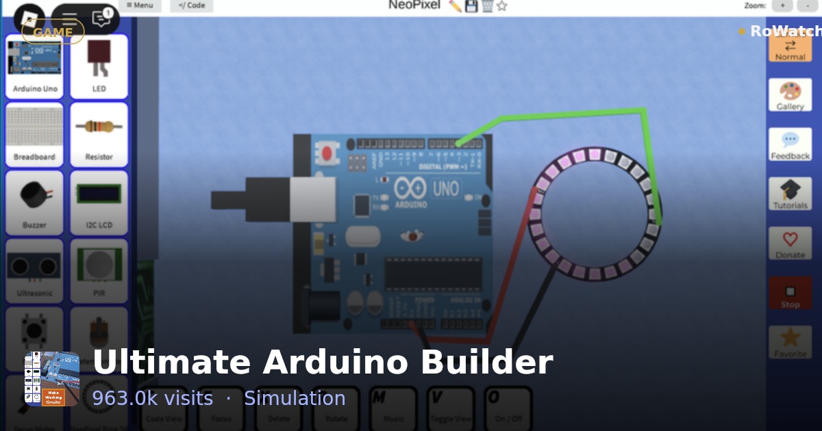 Ultimate Arduino Builder Player Count & Live Stats — RoWatcher