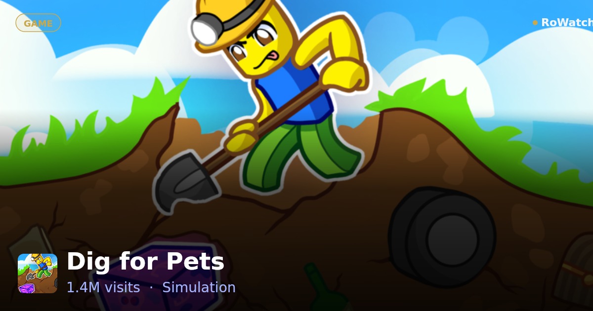 Dig for Pets Player Count & Live Stats — RoWatcher