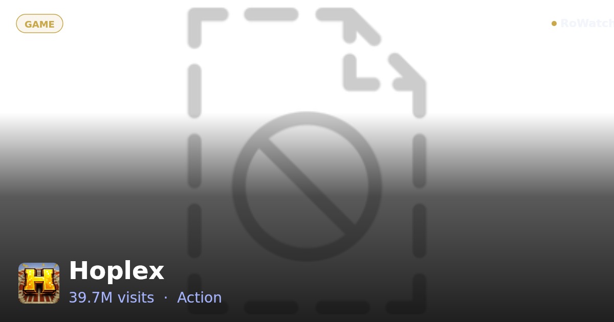Hoplex Player Count & Live Stats — RoWatcher