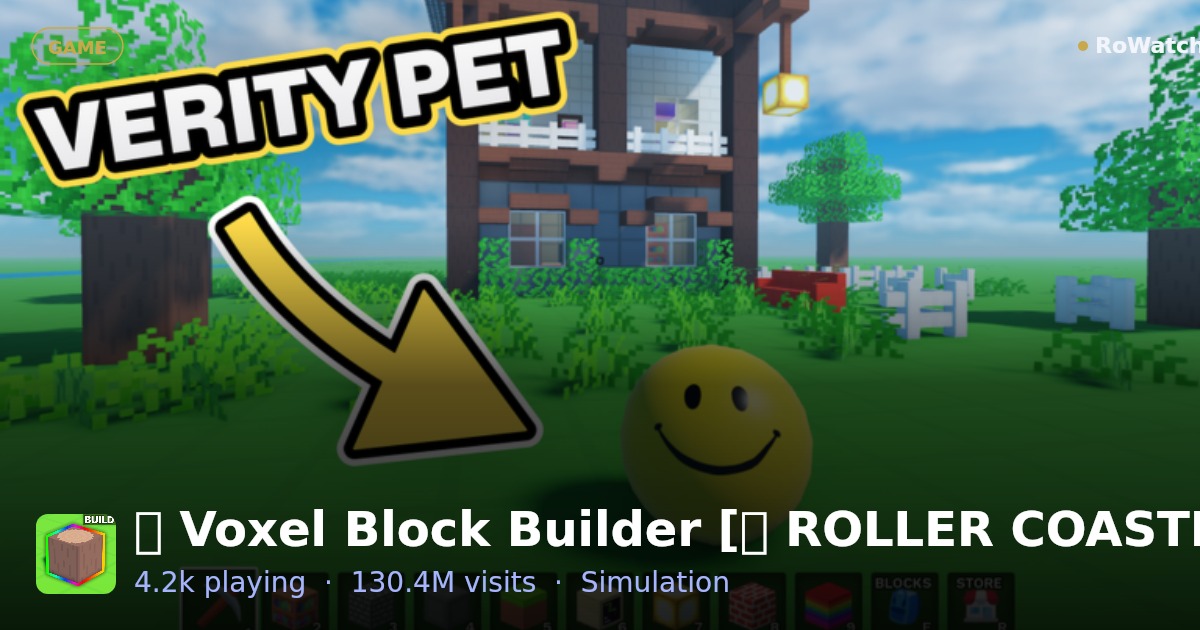 🔨 Voxel Block Builder [🎢 ROLLER COASTERS] Player Count & Live Stats ...