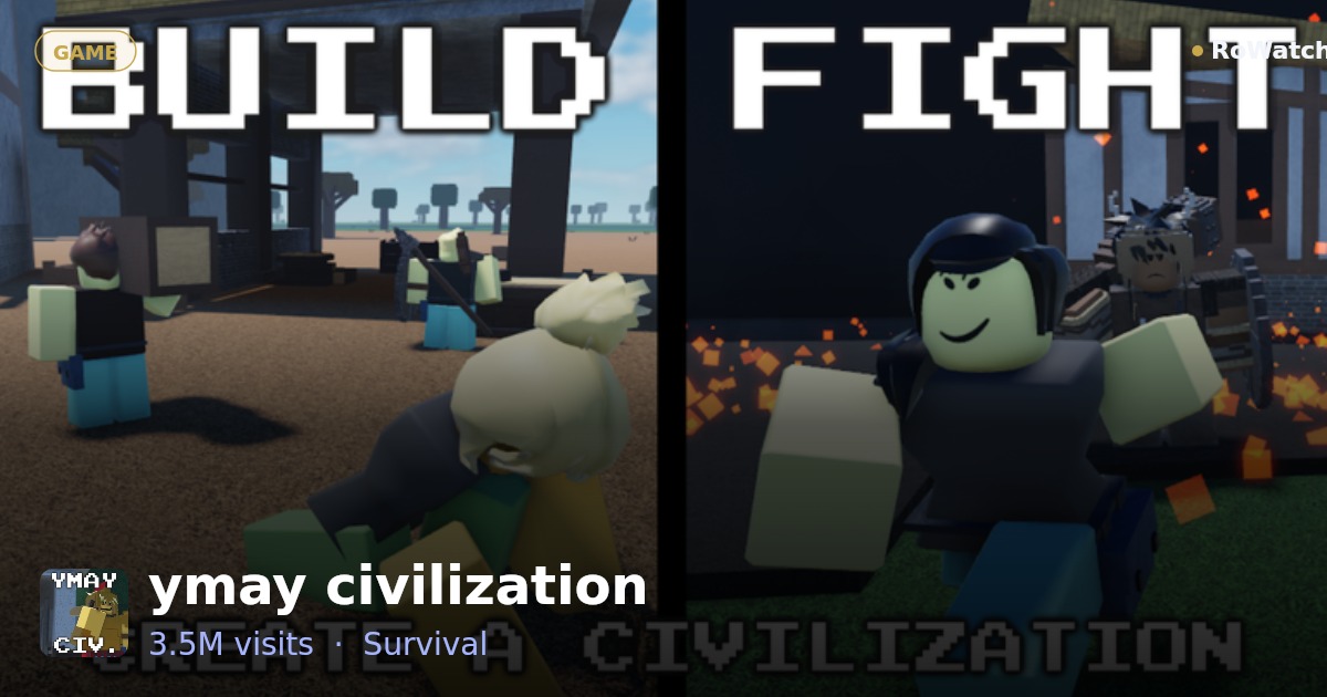 ymay civilization Player Count & Live Stats — RoWatcher