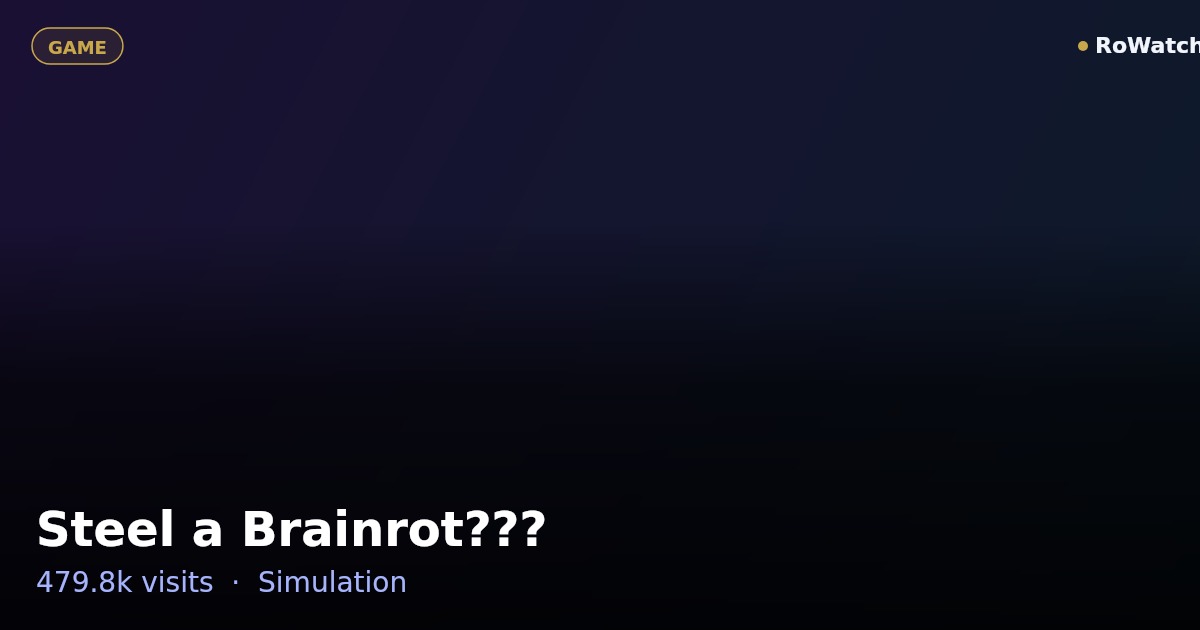 Steel a Brainrot??? Player Count & Live Stats — RoWatcher
